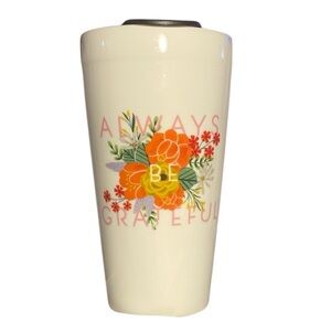 Floral White Tumbler - Always Be Grateful by Modern Southern Home NWOT